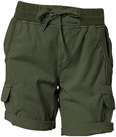 Jeke-DG ženske planinarske kratke kratke hlače ljeto lagano lagano s džepnim casual treningom elastične kratke hlače visoki struk