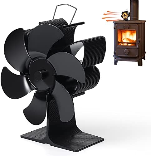Ventilator peći na drva, 6 lopatica toplinski ventilator ventilator plamenika na drva tihi ciklus grijanja ventilator za provođenje