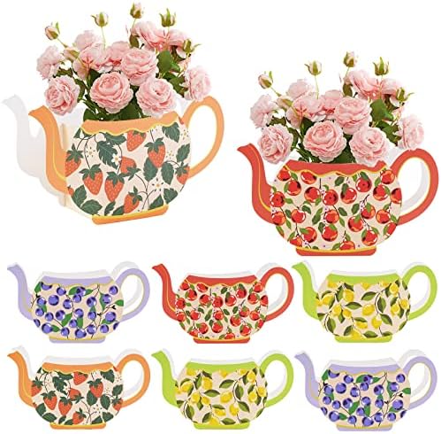 8 PCS ukrasi za čajne zabave Okviri za voće Srednje plodove čajnik za čajnik za voće čaj tematske rođendanske zabave Opskrba dječjim