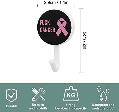 Jebi se rak dojke ružičasta vrpca Okrugla plastične kuke ljepljive kuke za višekratnu upotrebu viseći zidne kuke za kuhinjsku kupaonicu