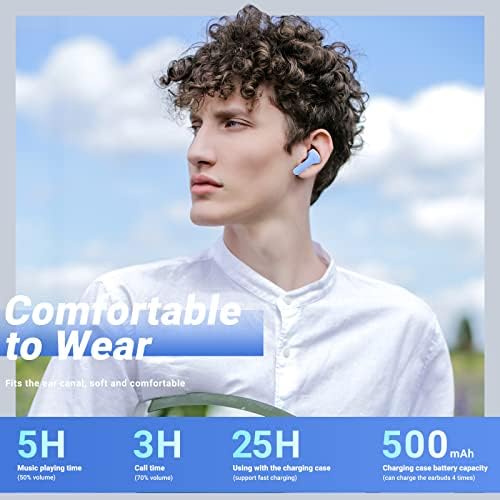 Acefast bežične uši, Bluetooth slušalice s ENC-om za uklanjanje prozirnih slušalica, hifi dual stereo mikrofon Mini u ušnim ušima kontrola