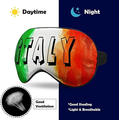 Vintage Italija zastava Meka maska ​​za oči Učinkovito zasjenjenje maske za spavanje udobnost zavenice s elastičnim podesivim remenom