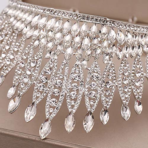 KODENG modna srebrna boja rhinestone Kristalna Kraljica velika svadbena kruna vjenčana tijara žene natjecanje ljepote pribor za vjenčanu