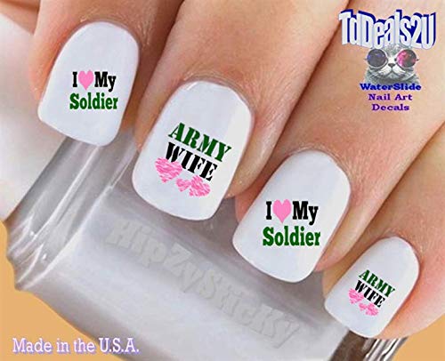 Vojska - Vojska supruga voli moje naljepnice za nokte - naljepnice za nokte na noktima - Salon kvaliteta DIY Manicure pribor za nokte