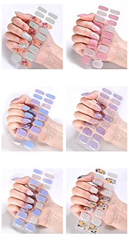 InterOokie polu -pečeni gel naljepnica za nokte 3D papir za žensku vodootpornu i izdržljivu, odvojivu i nosivu naljepnicu za nokte