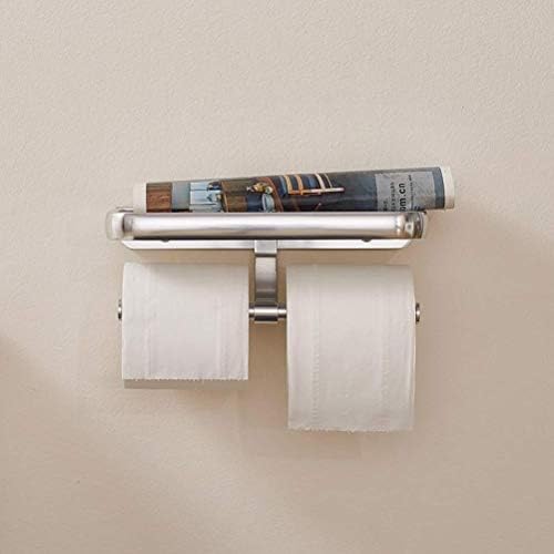 Nabavite držač toaletnog papira-dvostrukih držača toaletnog papira, držač tkiva za kupaonicu s nosačem za pohranu polica za pohranu