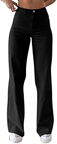 Ženske hlače s elastičnim strukom u struku odjevene casual ženske hlače veličine 12 casual hlače za pranje ravne traperice jesenske