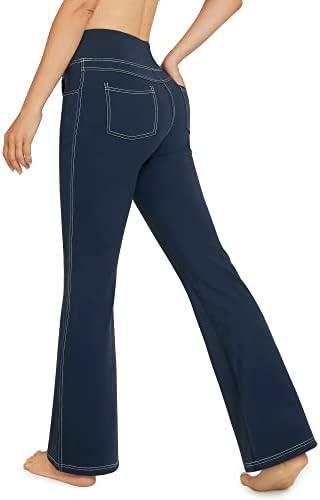 G4free Capri Yoga hlače za žene bootcut bljeskalice Strechy Capris s 4 džepa za trening casual